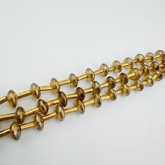 Vintage Monet 3-Strand Bracelet - Retro MCM Minimalist Glamour Layered Timeless - Picture 4 of 8